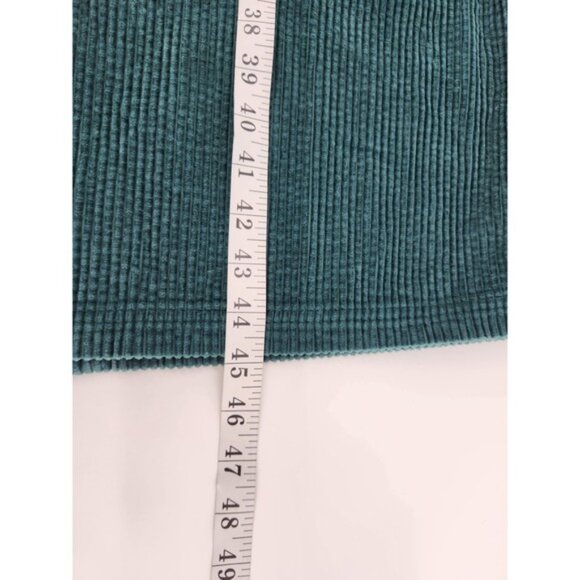 Talbots Petites Corduroy Dress Sleeveless Button Detail Green Women's 8 Petite - Picture 7 of 7